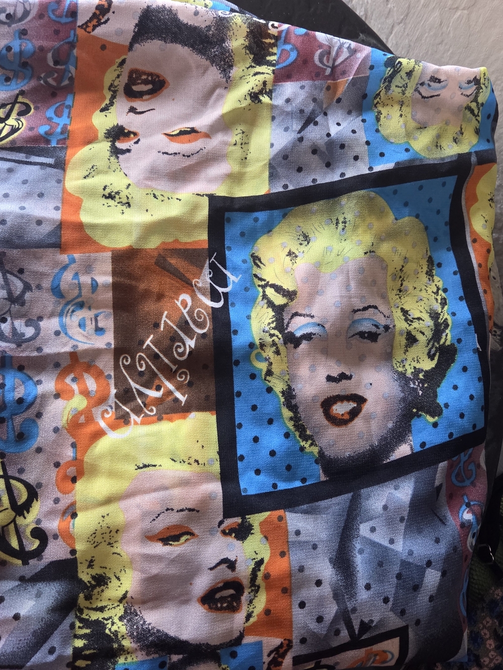 Marilyn Monroe Multicolor Pop Art Portrait Scarf